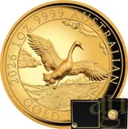 1 Unze Goldmünze Australien Schwan 2026 - High Relief - polierte Platte