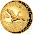 1 Unze Goldmünze Australien Schwan 2026 - High Relief - polierte Platte