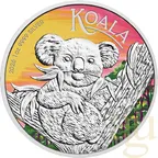1 Unze Silbermünze Australien Koala 2026 ANDA Special coloriert - Coincard
