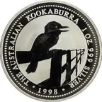 1 Kilogramm Silbermünze Australien Kookaburra 1998