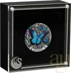 2 Unzen Silbermünze Australien Butterfly 2026 Antik Finish - coloriert