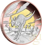 5 Unzen Silbermünze Wonders of Australia - The Outback 2026 - polierte Platte - teilvergoldet