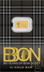 1 Gramm Goldbarren Perth Mint - Bon Scott