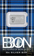 10 Gramm Silberbarren Perth Mint - Bon Scott