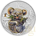 1 Unze Silbermünze Australien Koala 2026 ANA Liberty Bell Privy Mark coloriert - Coincard