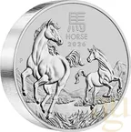 10 Kilogramm Silbermünze Australien Lunar III Pferd 2026