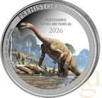 1 Unze Silbermünze Prehistoric Life II - Plateosaurus 2026 coloriert