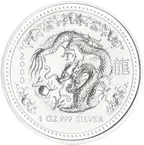 1 Kilogramm Silbermünze Australien Lunar I Drache 2000