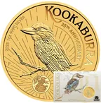 1 Unze Silbermünze Australien Kookaburra 2025 ANDA Special - teilvergoldet