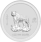 1 Unze Silbermünze Australien Lunar I Tiger 2010