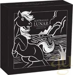1 Unze Silbermünze Australien Lunar III Pferd 2026 - polierte platte - High Relief