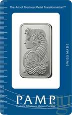 31,1 Gramm Platinbarren PAMP Fortuna