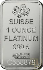 31,1 Gramm Platinbarren PAMP Fortuna