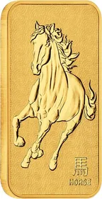 31,1 Gramm Goldbarren Perth Mint - Lunar Pferd