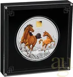 1 Kilogramm Silbermünze Australien Lunar III Pferd 2026 - coloriert mit 1g Gold Privy Mark