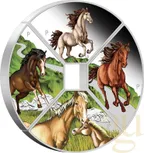 4x 1 Unze Silbermünze Australien Lunar III Pferd 2026 Quadrant Four-Coin-Set coloriert - Proof
