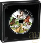 4x 1 Unze Silbermünze Australien Lunar III Pferd 2026 Quadrant Four-Coin-Set coloriert - Proof