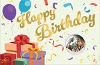 1/2 Unze Silbermünze Australien Happy Birthday 2026 - polierte Platte - coloriert - Coincard