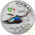 1 Unze Silbermünze Australien Kookaburra 2026 WMF Berlin - coloriert