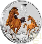 1/2 Unze Silbermünze Australien Lunar III Pferd 2026 - coloriert
