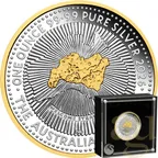 1 Unze Silbermünze Australien Nugget 40 Jahre 2026 - teilvergoldet