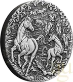 2 Unzen Silbermünze Australien Lunar III Pferd 2026 - Antik Finish