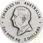 2 Unzen Silbermünze Australien Lunar III Pferd 2026 - Antik Finish