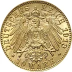 10 Mark Goldmünze Wilhelm II König von Württemberg