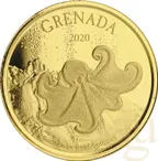 1 Unze Goldmünze EC8 Grenada - Octopus 2020