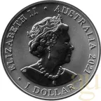 1 Unze Silbermünze Australien Känguru 2021 (RAM)