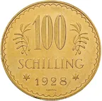 100 Schilling Goldmünze Republik Österreich 1929