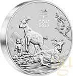 1 Kilogramm Silbermünze Australien Lunar III Ziege 2027