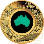 1 Unze Goldmünze Australien Great Southern Land Chrysoprase 2026 - polierte Platte