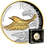 2 Unzen Silbermünze Australien Kookaburra 2026 teilvergoldet - polierte Platte - High Relief