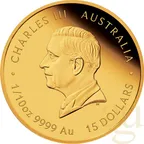 1/10 Unze Goldmünze Australien Lunar III Ziege 2027 - polierte Platte