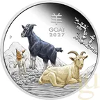 Silbermünze Australien Lunar III Ziege 2027 - Trio Set