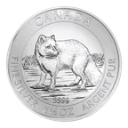 1.5 Unzen Silbermünze Kanada Arctic Fox - Polarfuchs 2014