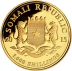 1 Unze Goldmünze Somalia Elefant 2015