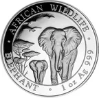 1 Unze Silbermünze Somalia Elefant 2015