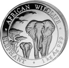 1 Kilogramm Silbermünze Somalia Elefant 2015