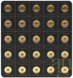 25x 1g Goldmünze Maple Leaf - Maplegram 2023