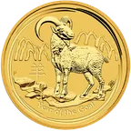 1/10 Unze Goldmünze Australien Lunar II Ziege 2015