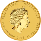1/10 Unze Goldmünze Australien Lunar II Ziege 2015