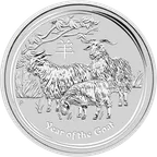 10 Kilogramm Silbermünze Australien Lunar II Ziege 2015