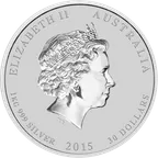 1 Kilogramm Silbermünze Australien Lunar II Ziege 2015