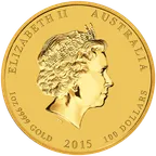 1 Unze Goldmünze Australien Lunar II Ziege 2015