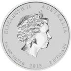 2 Unzen Silbermünze Australien Lunar II Ziege 2015