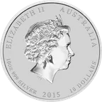10 Unzen Silbermünze Australien Lunar II Ziege 2015
