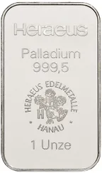 31,1 Gramm Palladiumbarren Heraeus