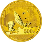 1/10 Unze Goldmünze China Panda 2015